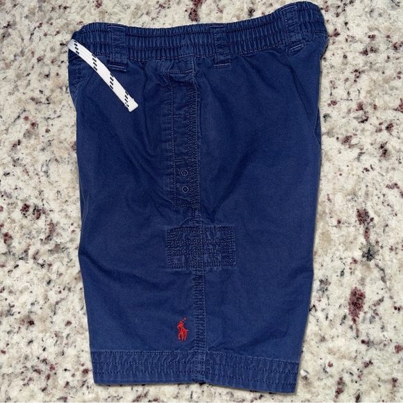 Polo Ralph Lauren Boys Chino Twill Shorts Size 7 Navy Drawstring Pull on Kids - Picture 5 of 8